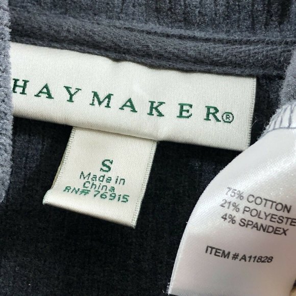 Haymaker Womens size S Zip up jacket Gray Ribbed - Picture 5 of 12